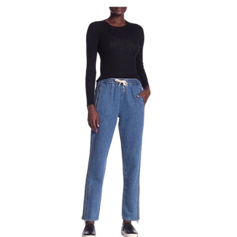 Rag & Bone Indigo Denim Track Pants Size Small